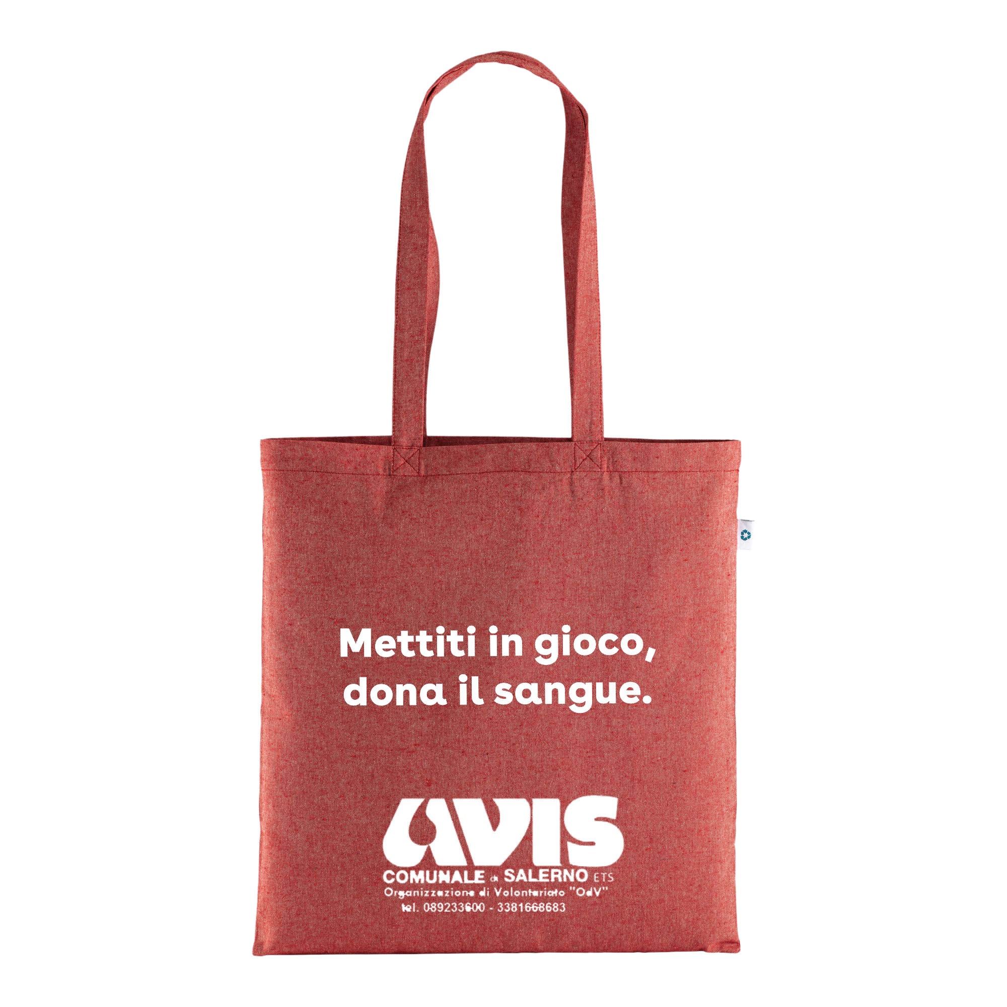 shopper riciclato METITTI IN GIOCO DONA SANGUE AVIS SALERNO